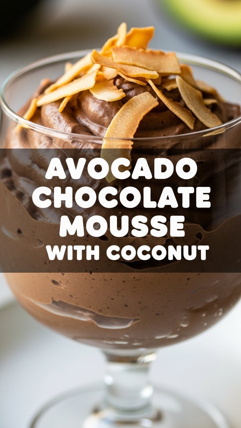 Avocado Chocolate Mousse With Coconut