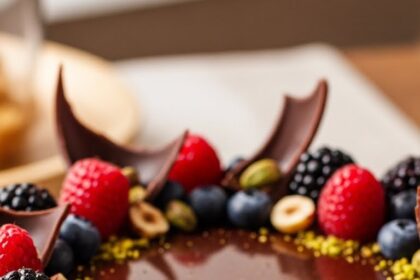 Chocolate Mousse Cake With Toppings