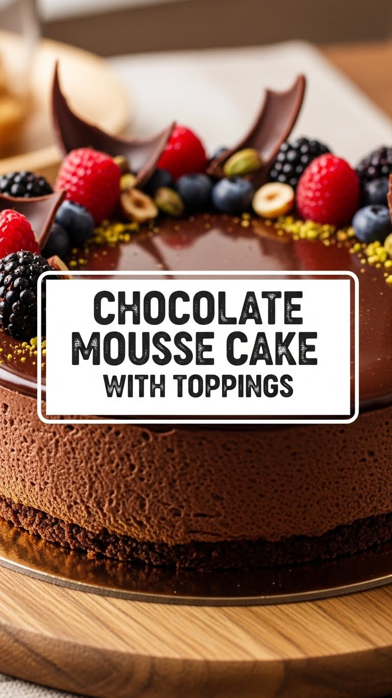 Chocolate Mousse Cake With Toppings