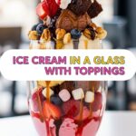 Ice Cream In A Glass With Toppings