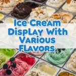 Ice Cream Display With Various Flavors