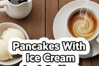 Pancakes With Ice Cream And Coffee