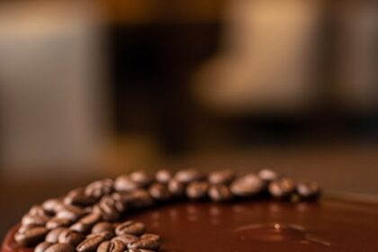 Chocolate Mousse Cake With Coffee Beans
