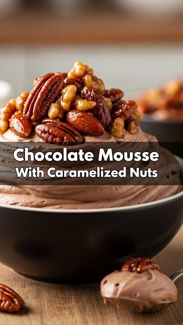 Chocolate Mousse With Caramelized Nuts