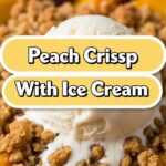 Peach Crisp Dessert With Ice Cream