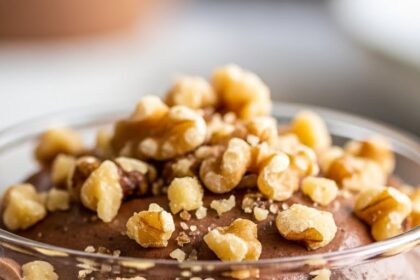 Chocolate Mousse With Walnuts