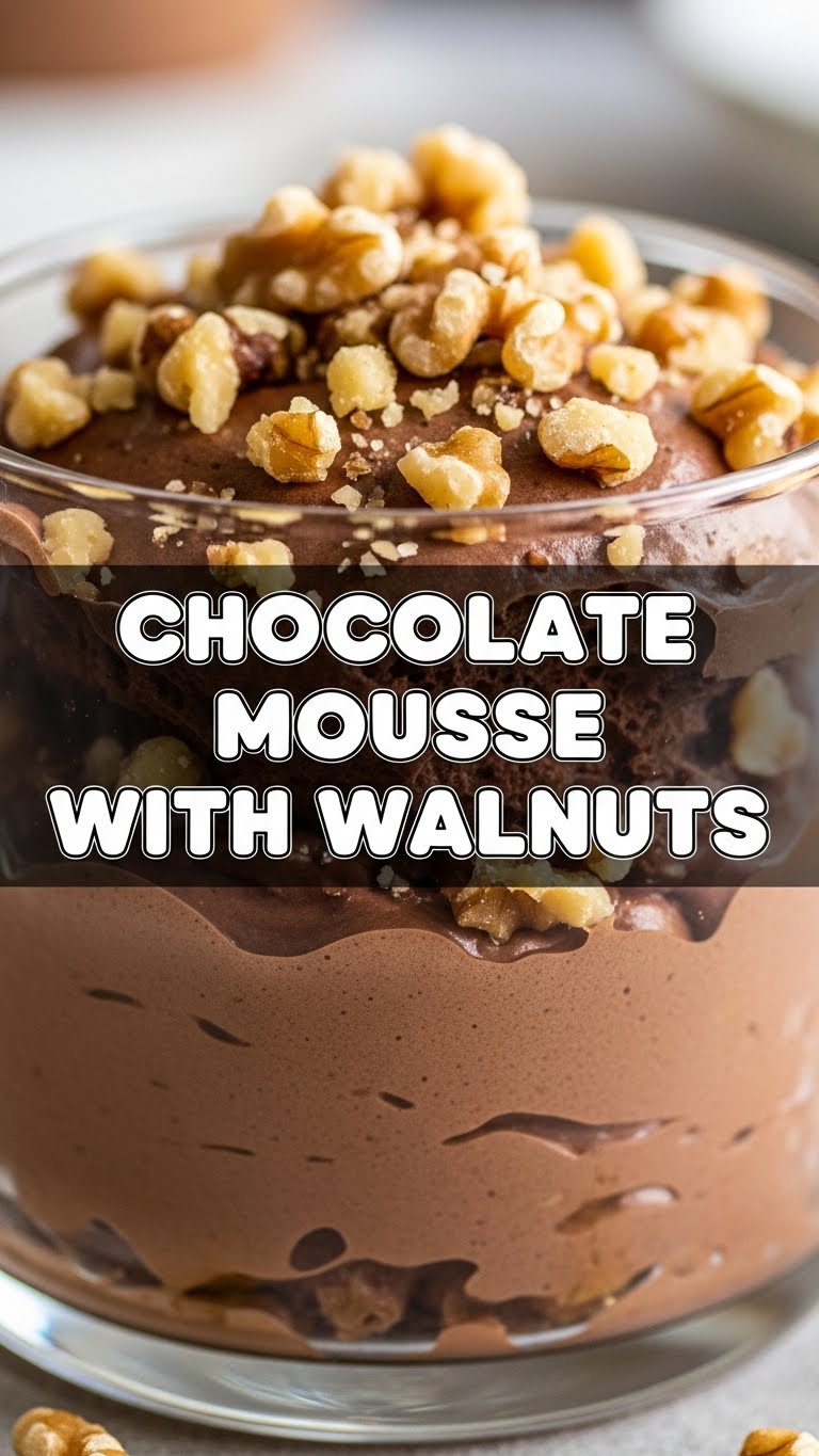 Chocolate Mousse With Walnuts