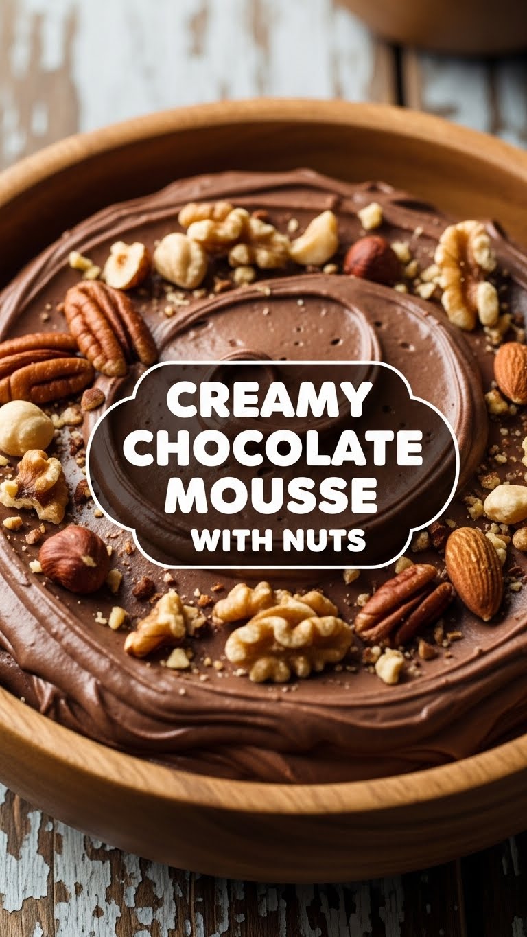 Creamy Chocolate Mousse With Nuts