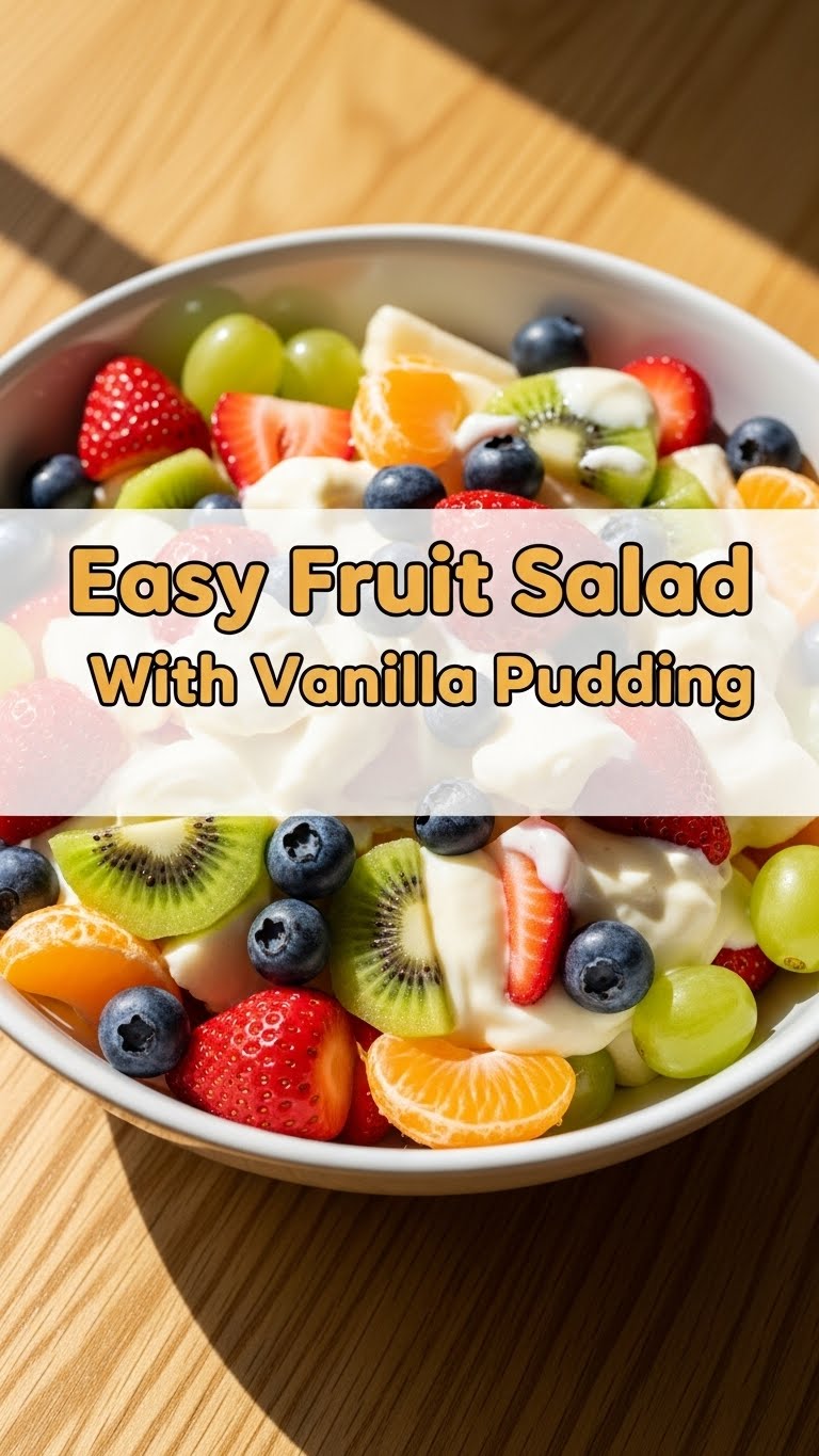 Easy Fruit Salad With Vanilla Pudding