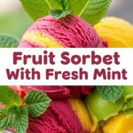 Fruit Sorbet With Fresh Mint