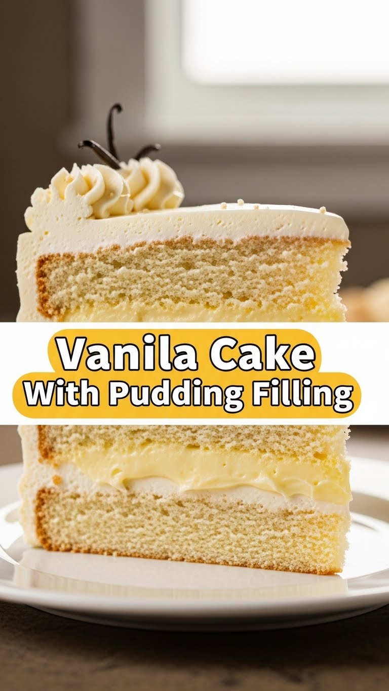 Vanilla Cake With Pudding Filling