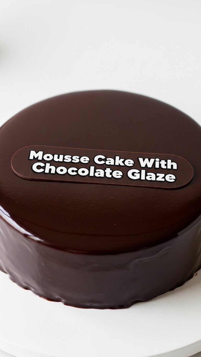 Mousse Cake With Chocolate Glaze