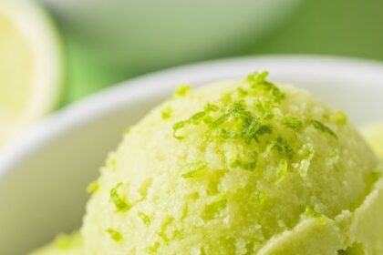 Lime Sorbet With Lime Zest