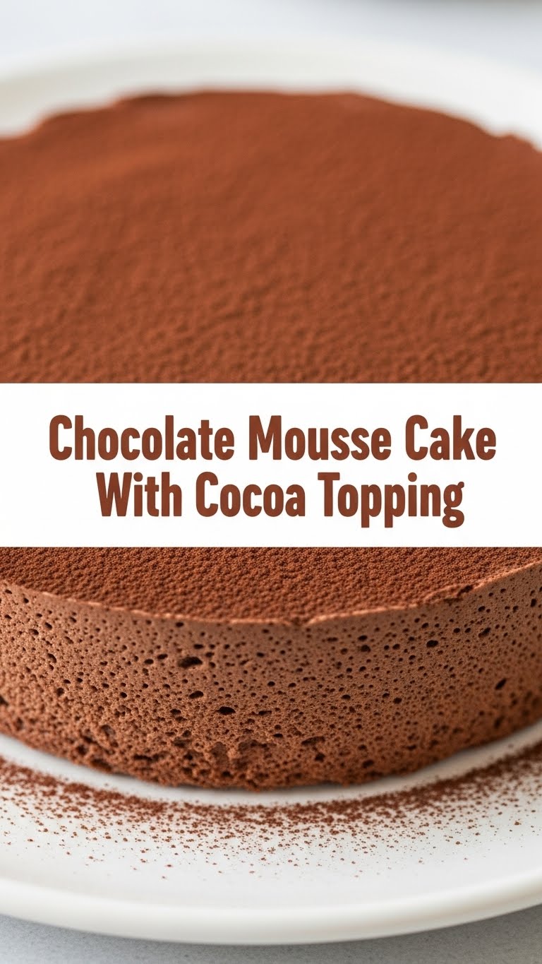 Chocolate Mousse Cake With Cocoa Topping