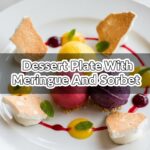 Dessert Plate With Meringue And Sorbet
