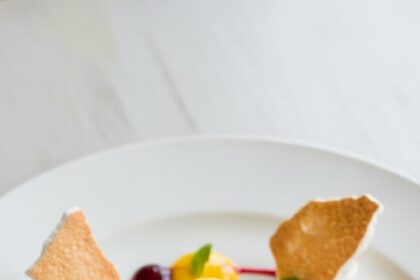 Dessert Plate With Meringue And Sorbet