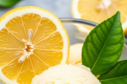 Lemon Sorbet With Fresh Lemons