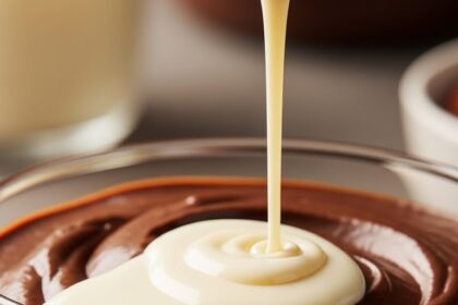 Chocolate Pudding With Vanilla Sauce