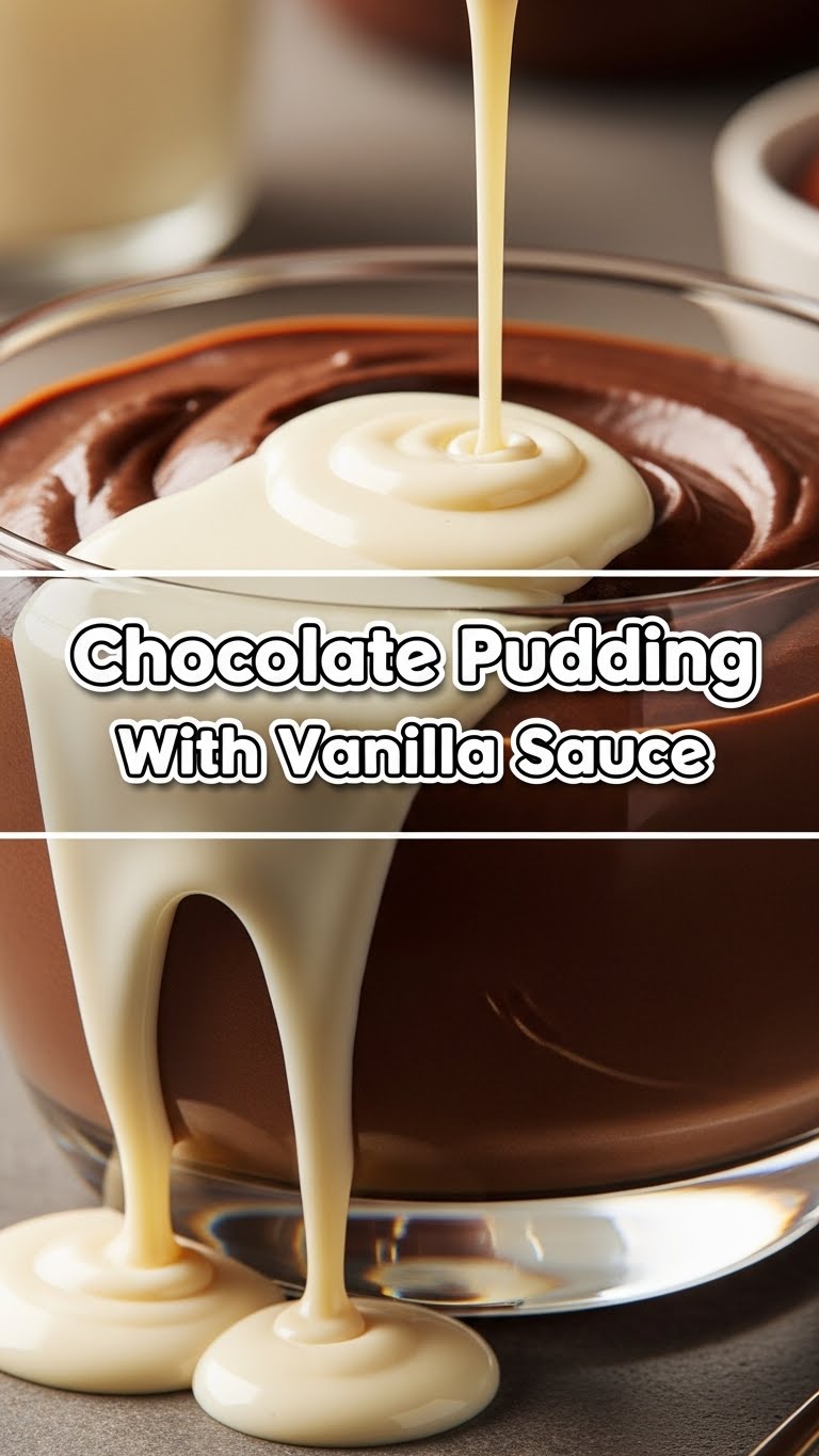 Chocolate Pudding With Vanilla Sauce