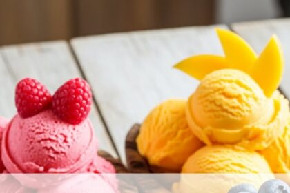 Homemade Sorbet With Fresh Fruit