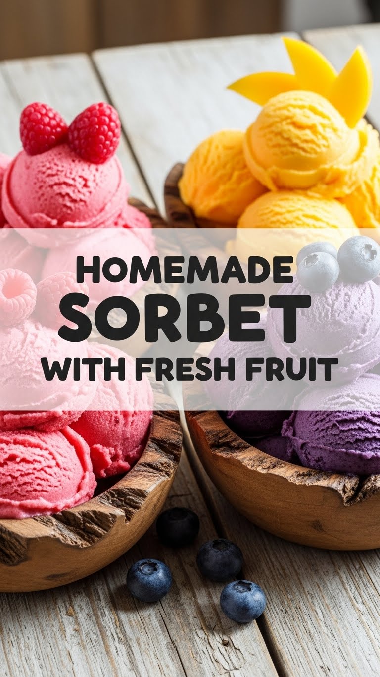 Homemade Sorbet With Fresh Fruit