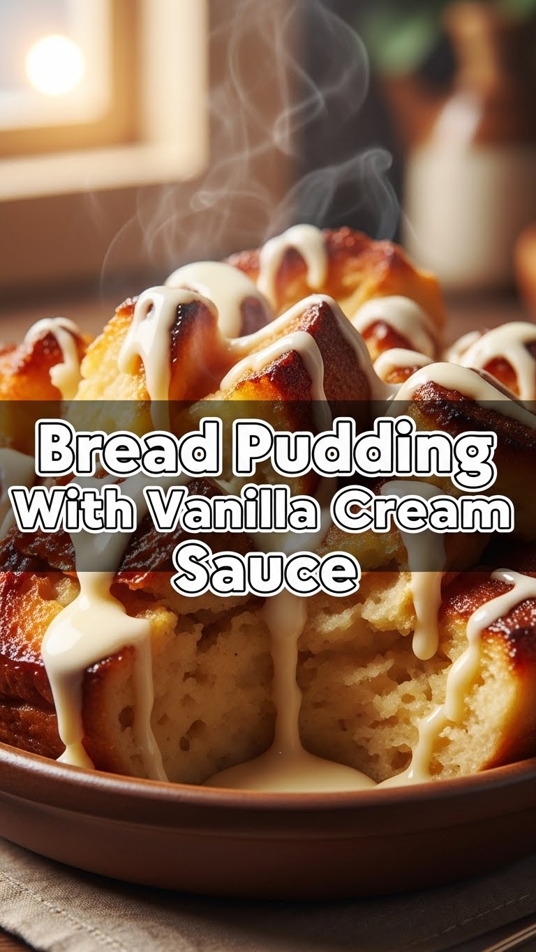 Bread Pudding With Vanilla Cream Sauce