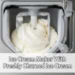 Ice Cream Maker With Freshly Churned Ice Cream