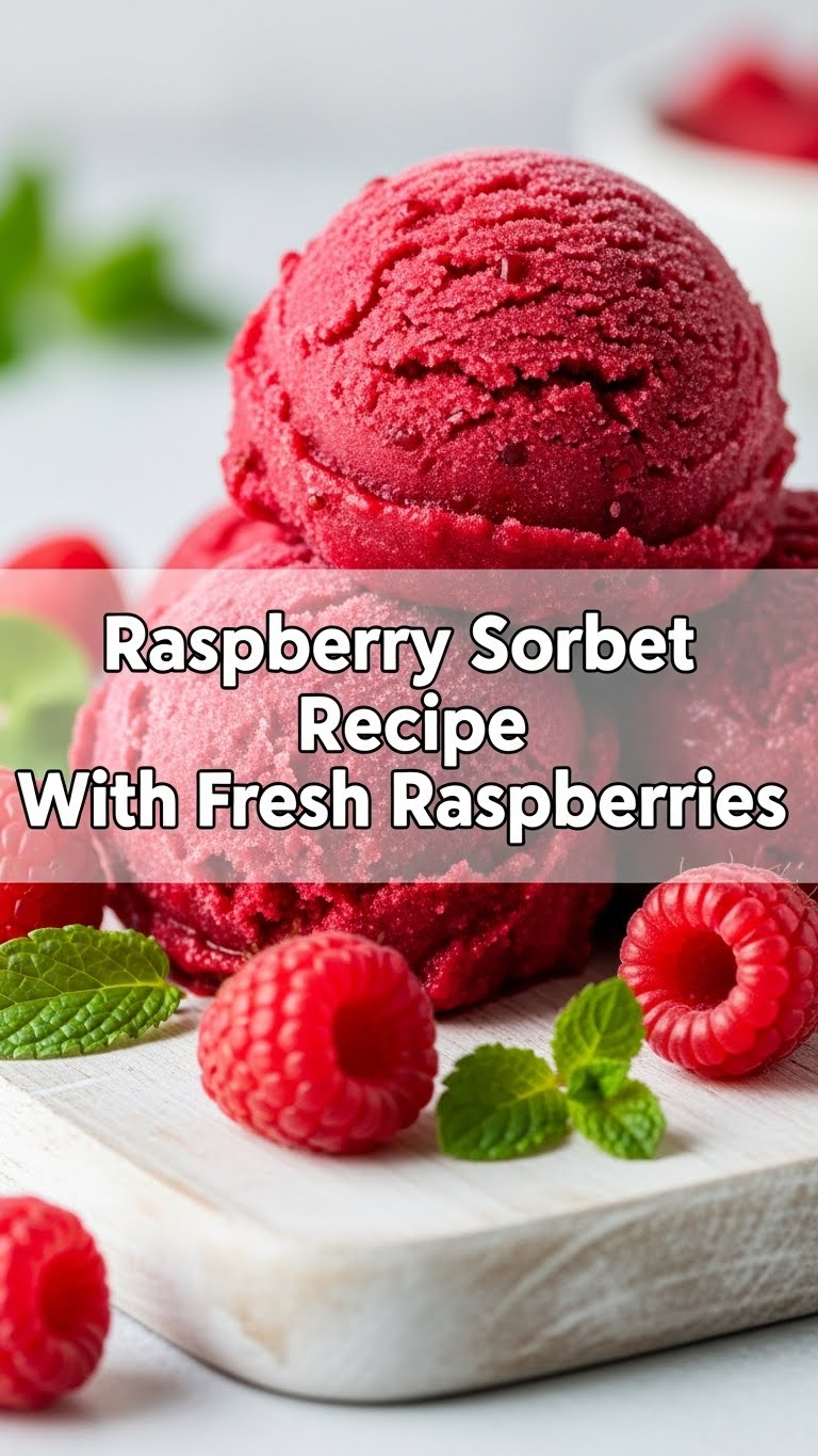 Raspberry Sorbet Recipe With Fresh Raspberries