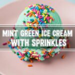 Mint Green Ice Cream With Sprinkles