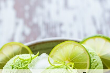 Homemade Sorbet With Lime