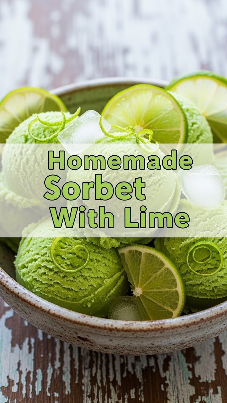 Homemade Sorbet With Lime