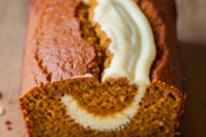 Pumpkin Loaf With Vanilla Pudding