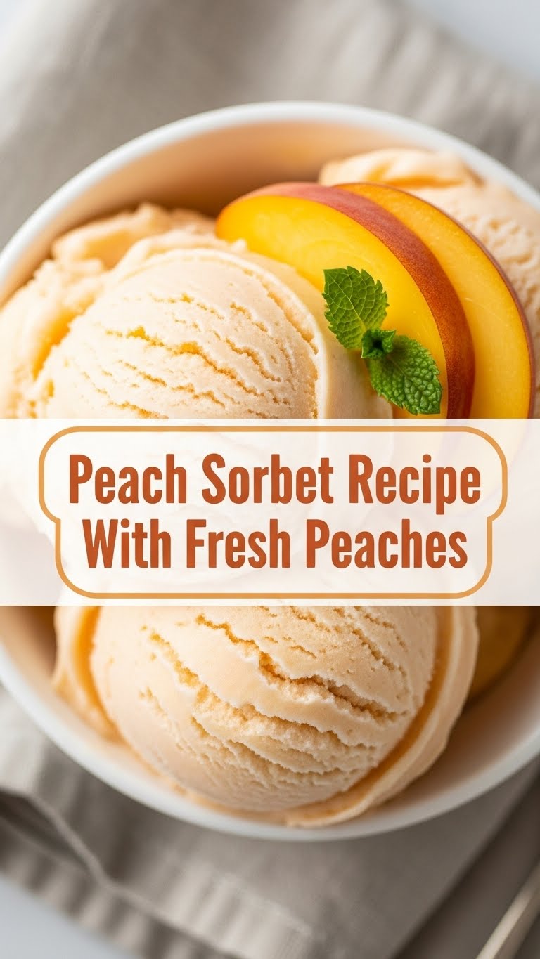 Peach Sorbet Recipe With Fresh Peaches