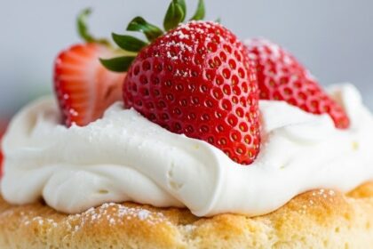 Strawberry Shortcake With Vanilla Pudding