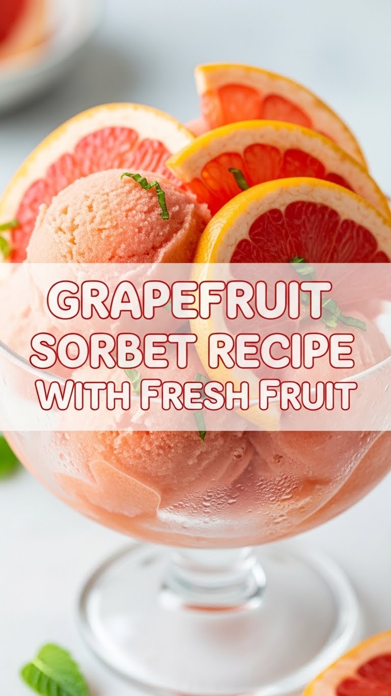 Grapefruit Sorbet Recipe With Fresh Fruit