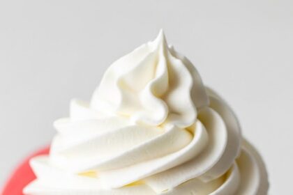 Strawberry Sorbet With Whipped Cream