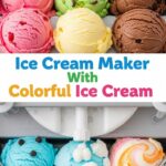 Ice Cream Maker With Colorful Ice Cream