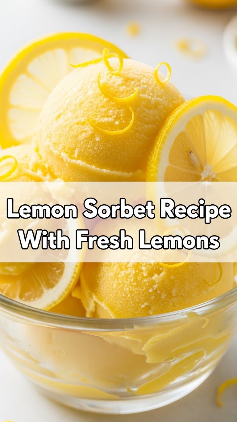 Lemon Sorbet Recipe With Fresh Lemons