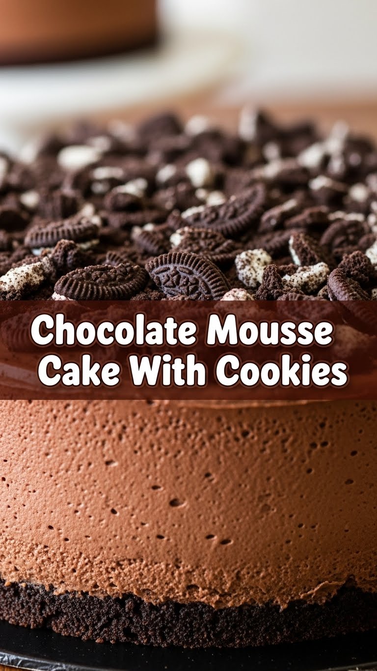 Chocolate Mousse Cake With Cookies
