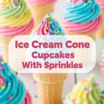 Ice Cream Cone Cupcakes With Sprinkles
