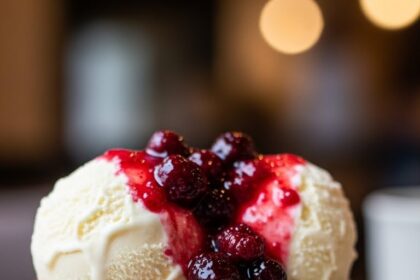 Pancakes With Ice Cream And Jam