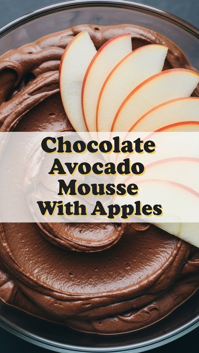 Chocolate Avocado Mousse With Apples