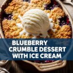 Blueberry Crumble Dessert With Ice Cream
