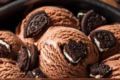 Chocolate Ice Cream With Cookie Chunks