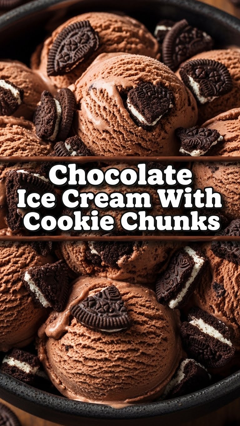 Chocolate Ice Cream With Cookie Chunks