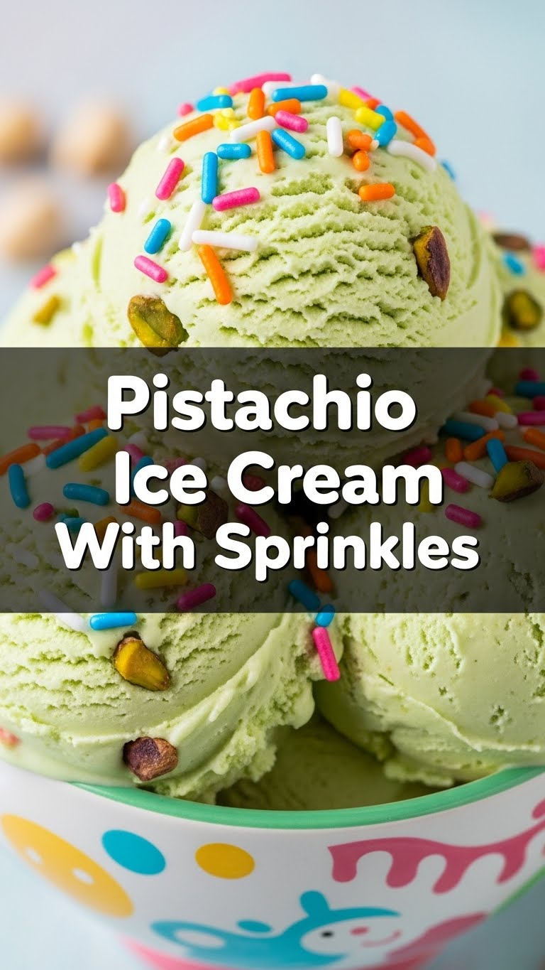 Pistachio Ice Cream With Sprinkles