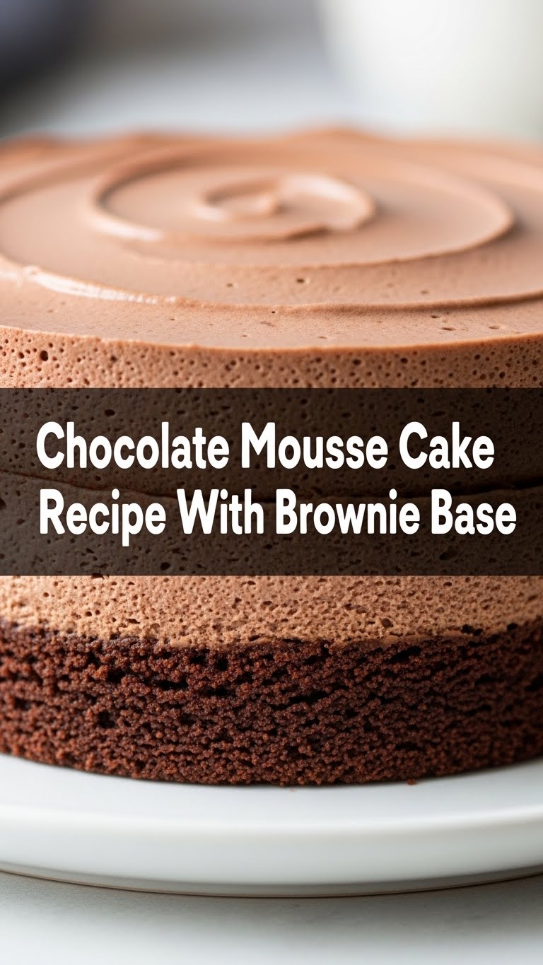 Chocolate Mousse Cake Recipe With Brownie Base