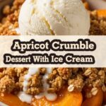 Apricot Crumble Dessert With Ice Cream