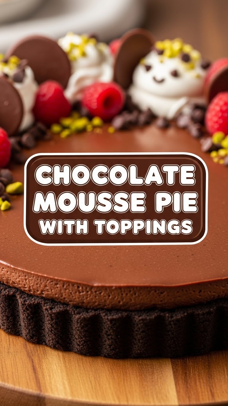 Chocolate Mousse Pie With Toppings