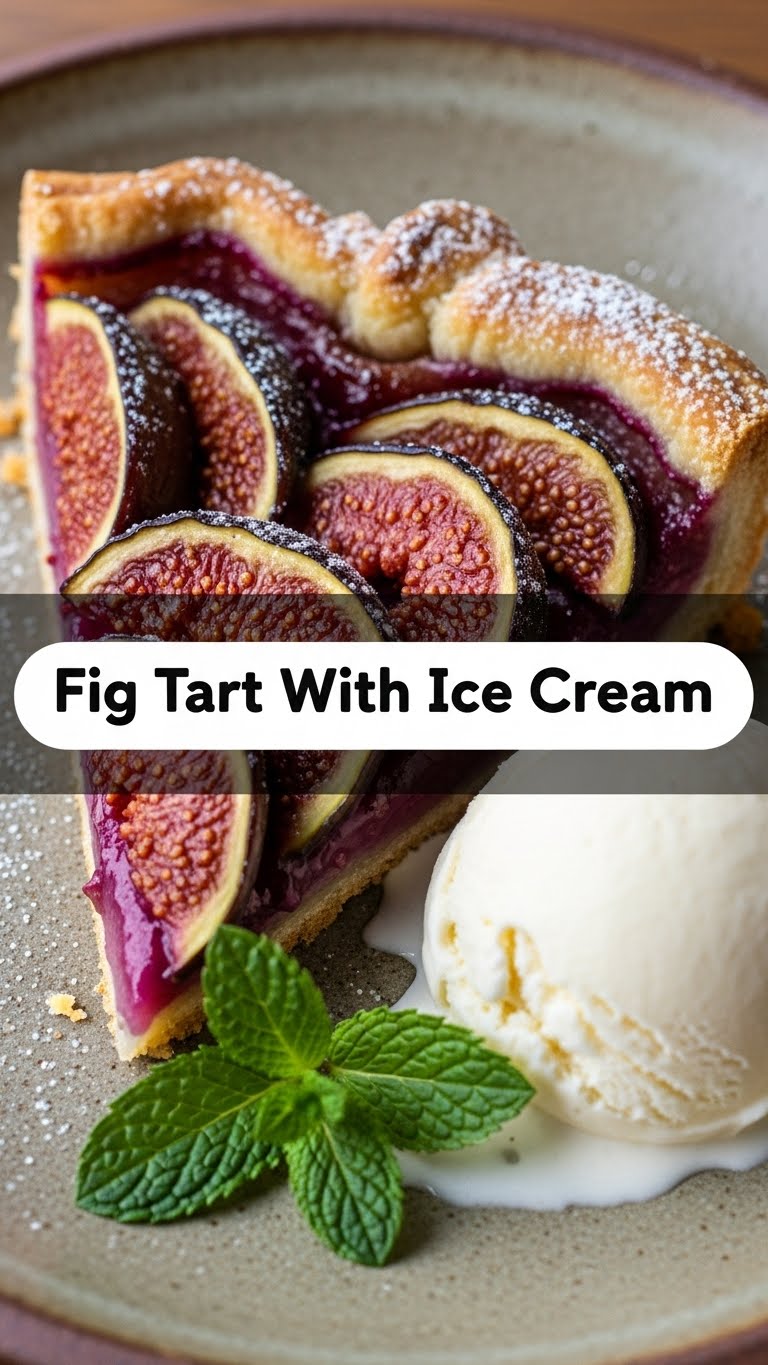 Fig Tart With Ice Cream